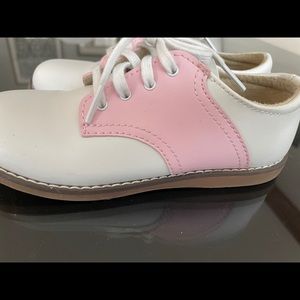 Girls Footmates Pink Saddleshoes